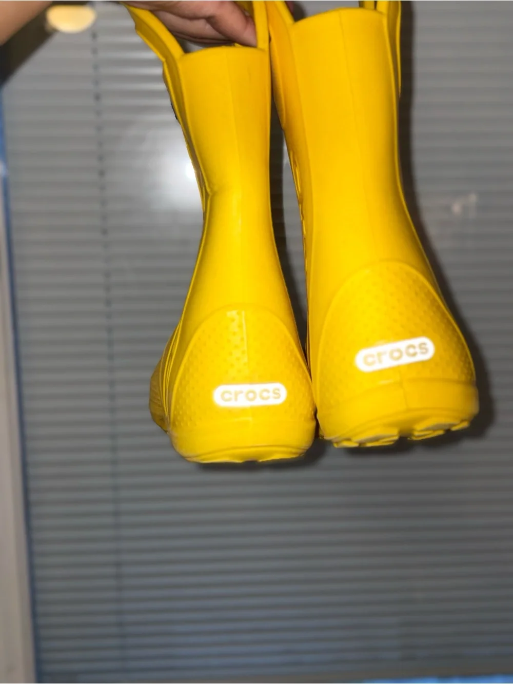 Crocs Kids' Classic Yellow Rain Boots size 1